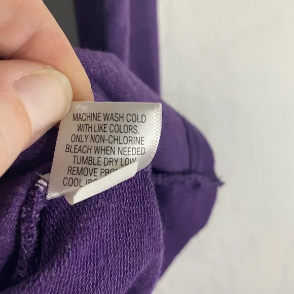 *3 for $12* Gaiam long sleeve crew neck purple sweatshirt - Picture 6 of 8
